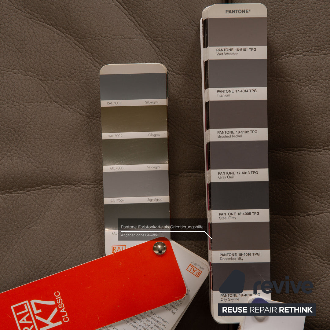 Brühl Alba Leder Zweisitzer Grau Sofa Couch