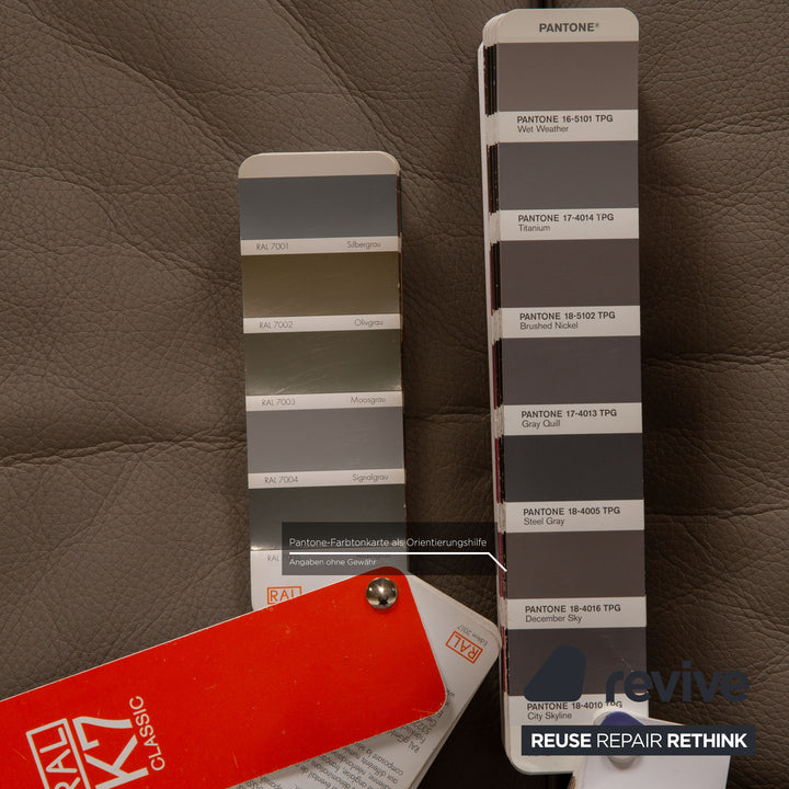 Brühl Alba Leder Zweisitzer Grau Sofa Couch