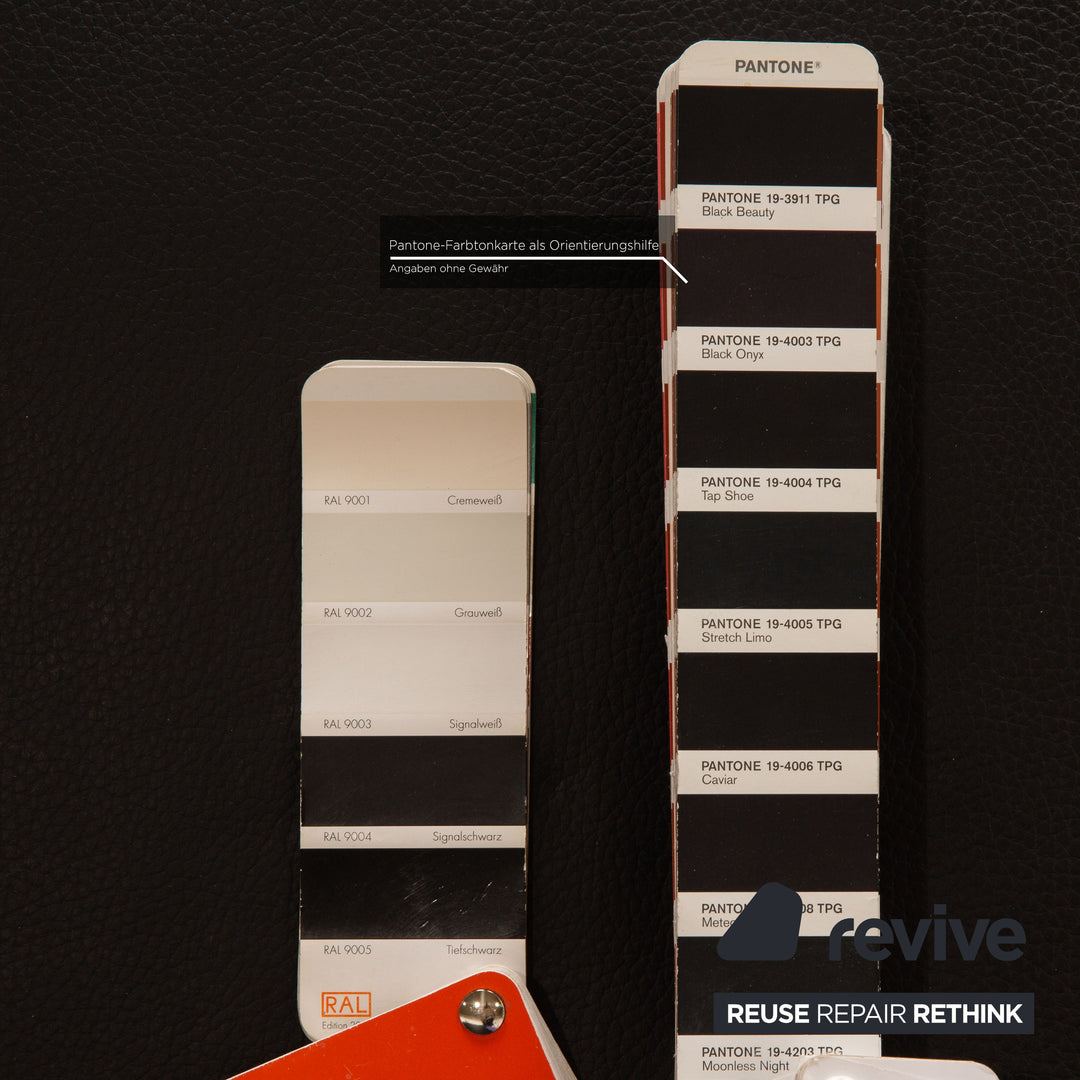 Brühl Alba Leder Zweisitzer Schwarz Sofa Couch manuelle Funktion