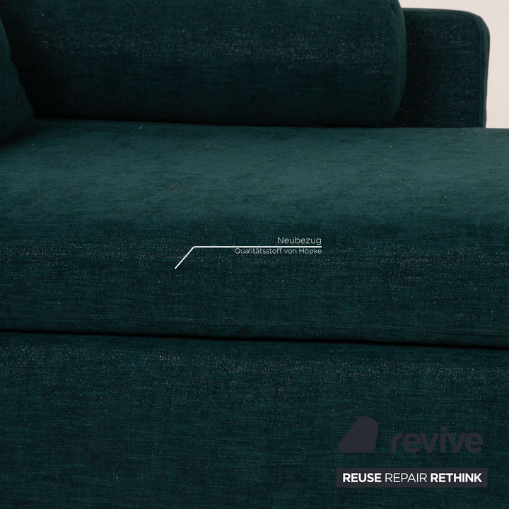 Brühl Alba Stoff Liege Grün Sofa Couch Longchair Funktion Neubezug