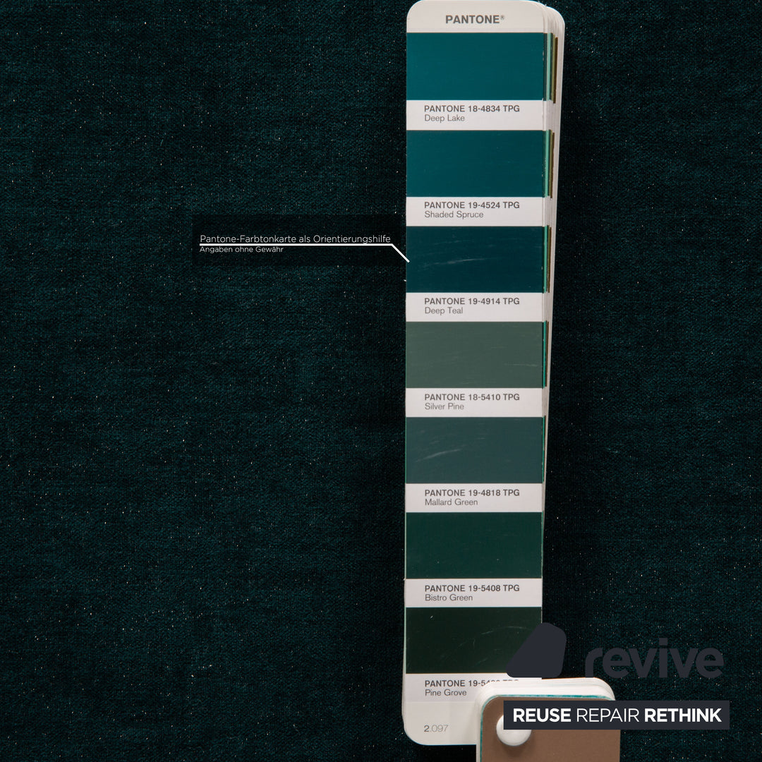 Brühl Alba Stoff Liege Grün Sofa Couch Longchair Funktion Neubezug