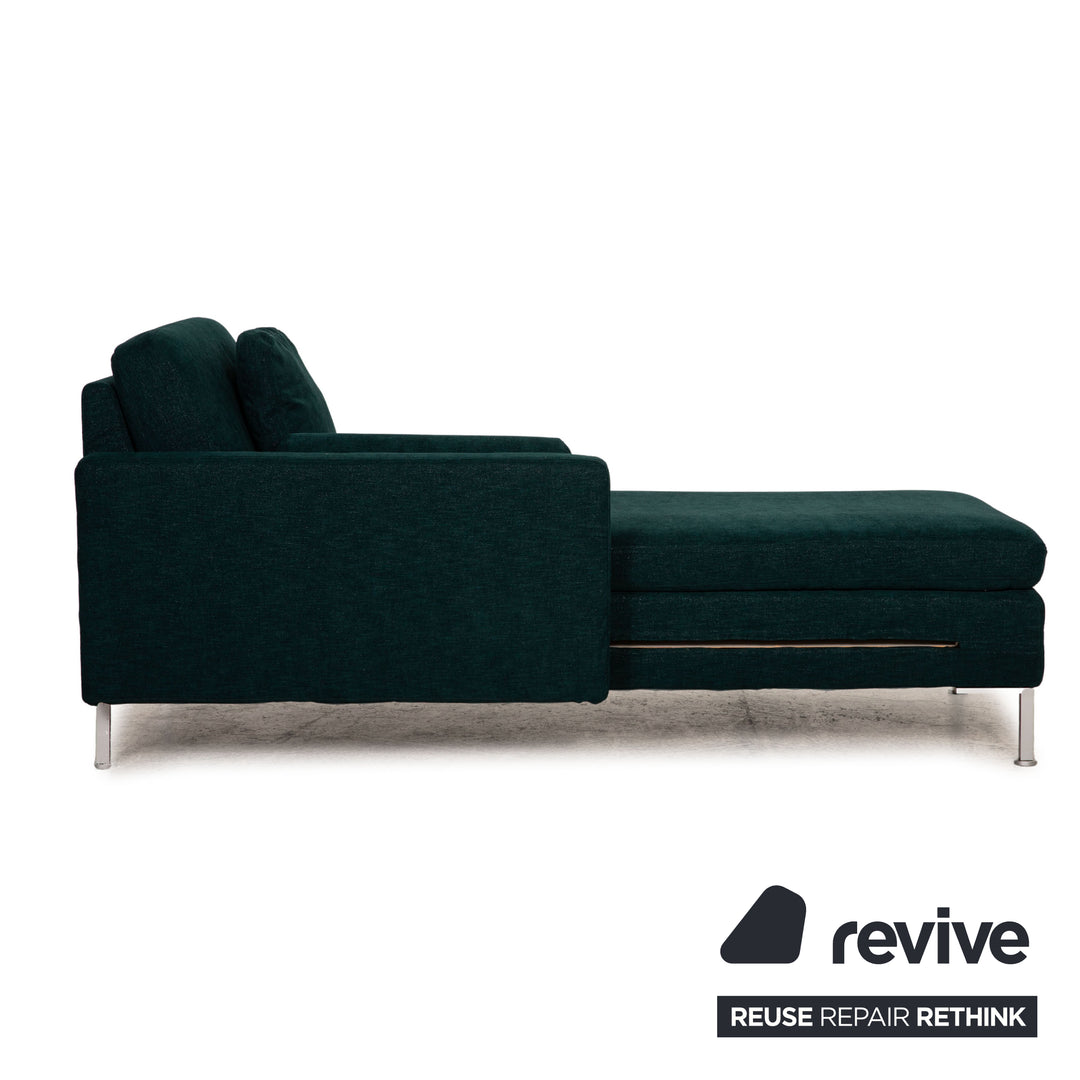 Brühl Alba Stoff Liegen Garnitur Grün Sofa Couch Longchair Funktion Neubezug