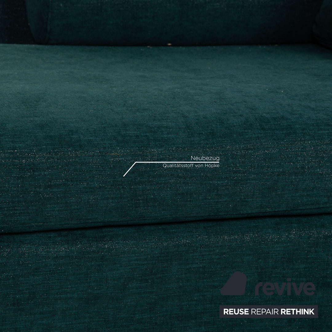 Brühl Alba Stoff Liegen Garnitur Grün Sofa Couch Longchair Funktion Neubezug