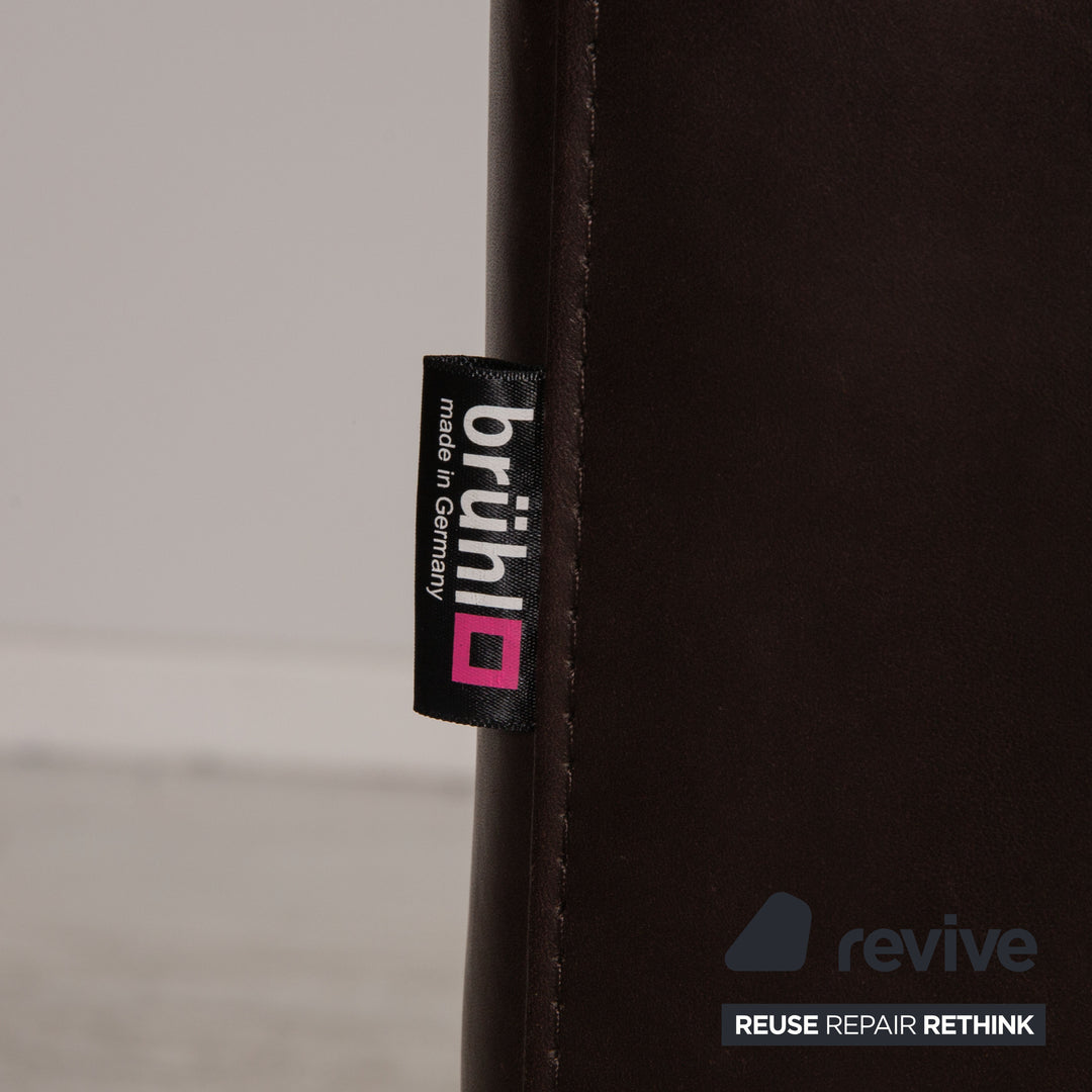 Brühl Amber Leder Dreisitzer Braun Sofa Couch Funktion