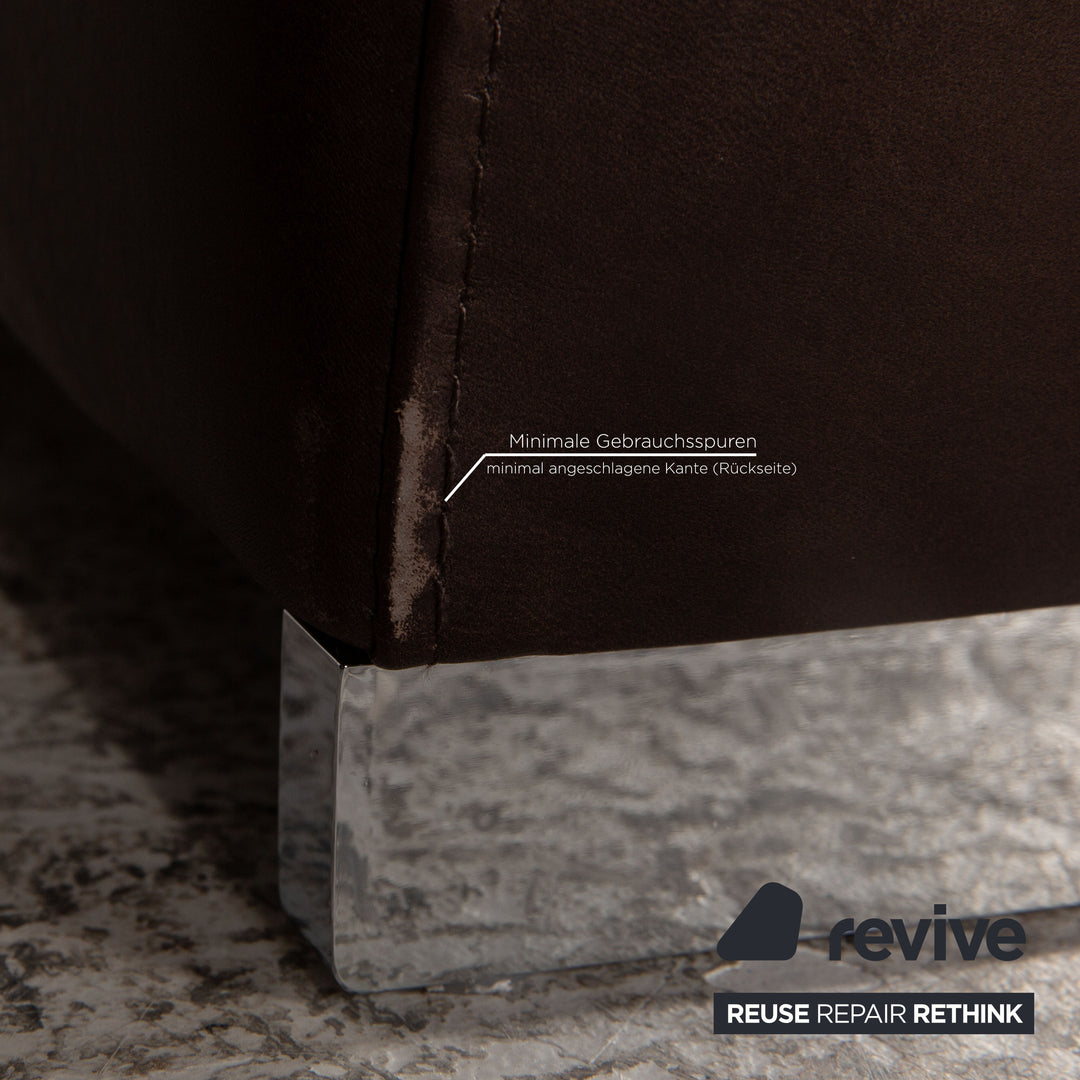 Brühl Amber Leder Dreisitzer Braun Sofa Couch Funktion