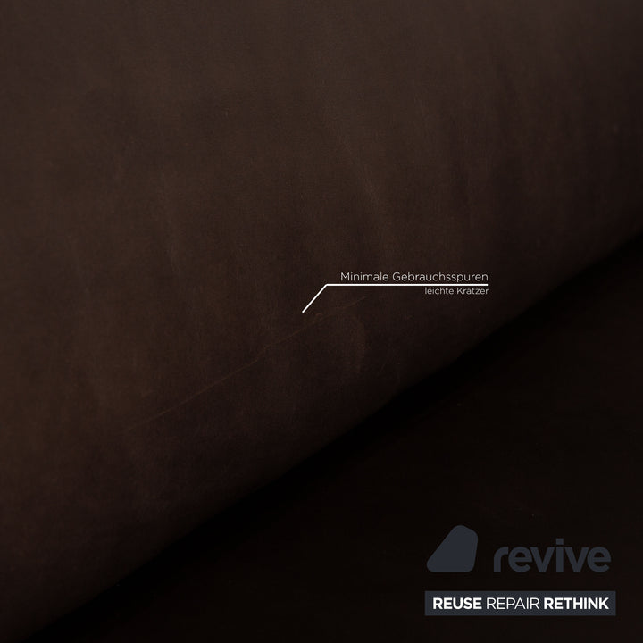 Brühl Amber Leder Dreisitzer Braun Sofa Couch Funktion