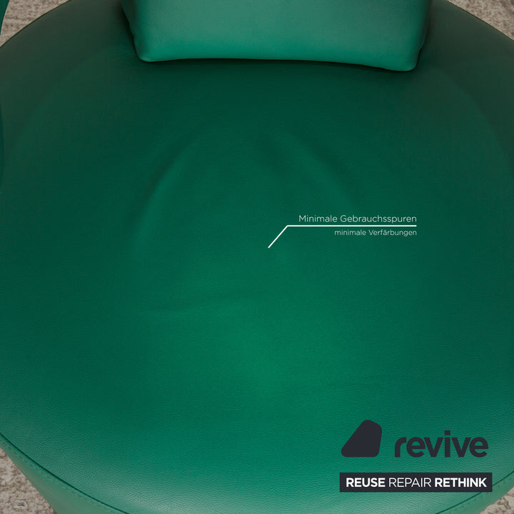 Brühl Big Arm Leder Sessel Grün Drehfunktion