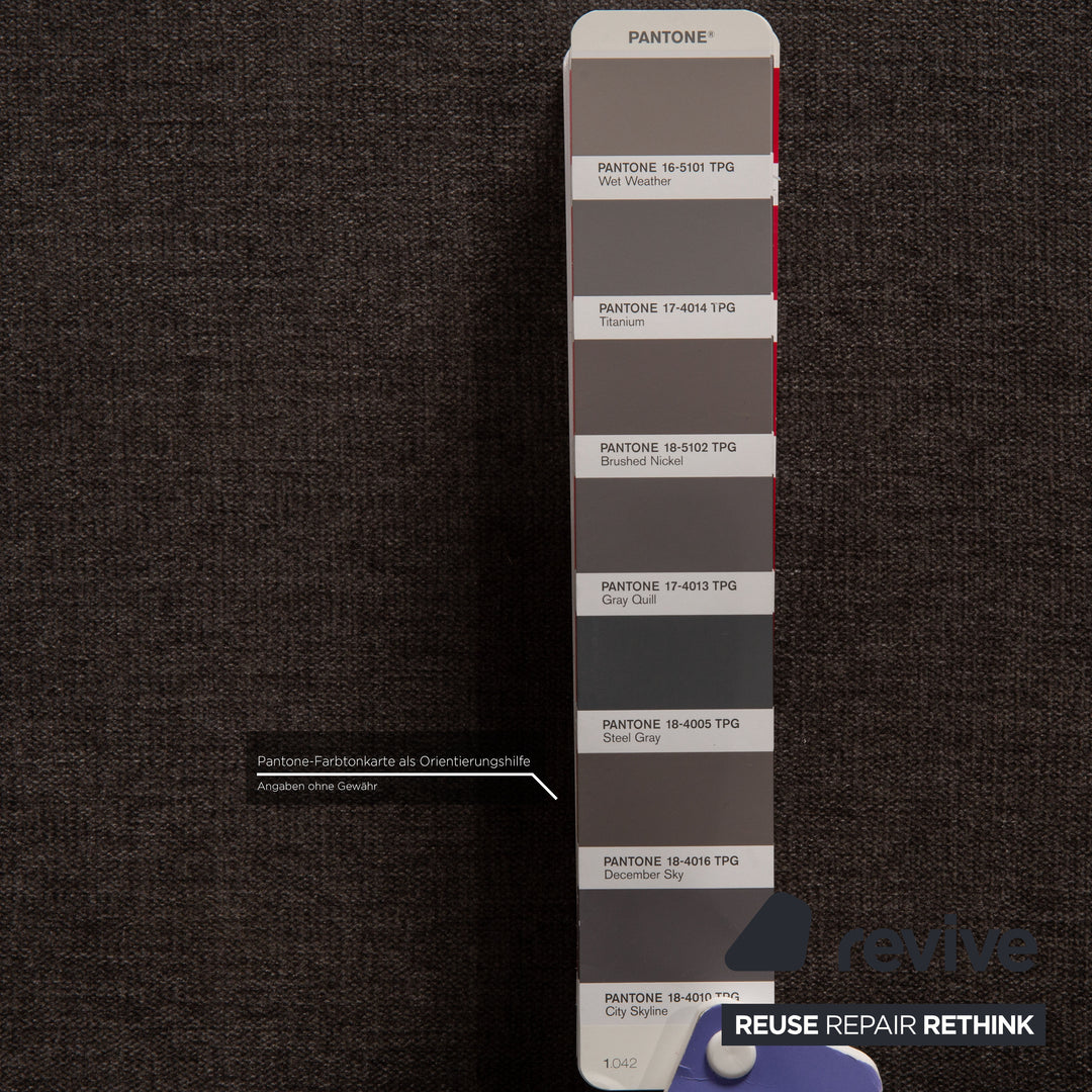 Brühl Cara Stoff Sofa Grau Zweisitzer Couch Funktion Schlaffunktion