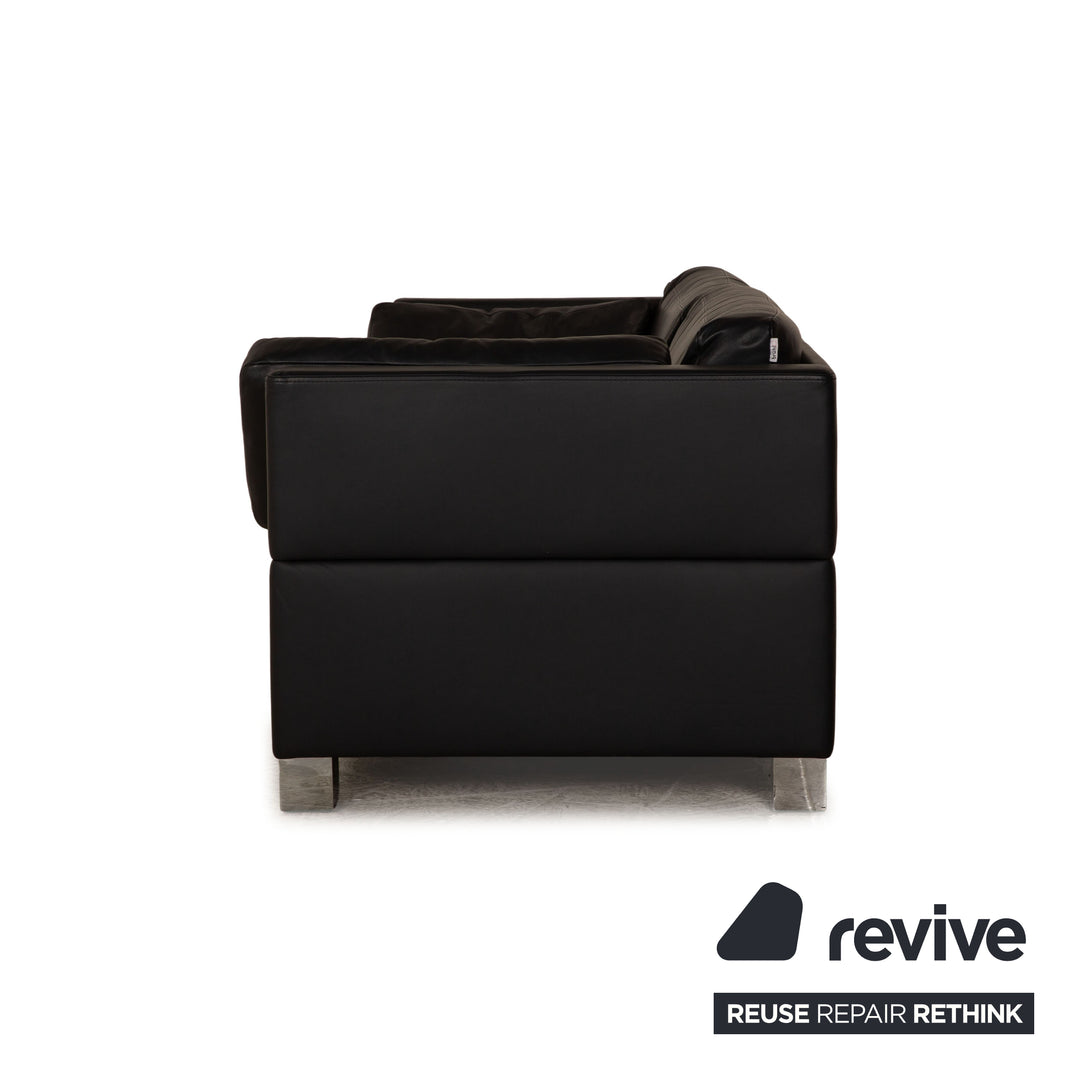 Brühl Carrée Leder Dreisitzer Dunkelblau Blau Sofa Couch