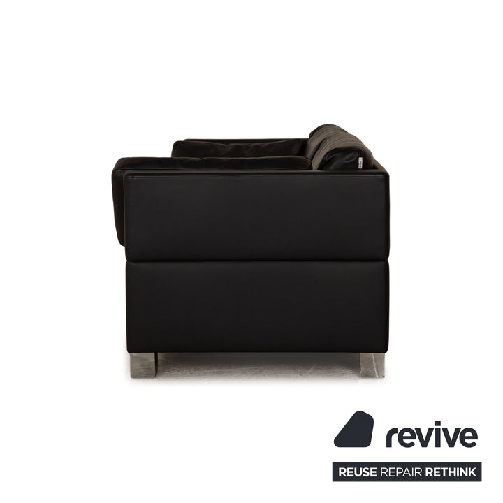 Brühl Carrée Leder Dreisitzer Dunkelblau Blau Sofa Couch