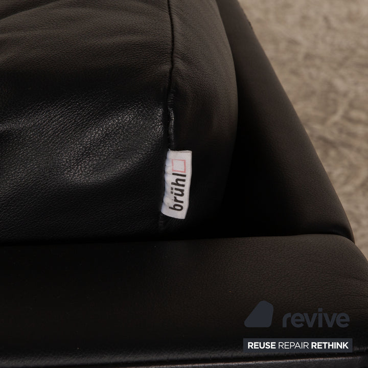 Brühl Carrée Leder Dreisitzer Dunkelblau Blau Sofa Couch