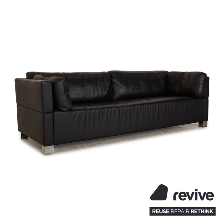 Brühl Carrée Leder Dreisitzer Dunkelblau Blau Sofa Couch