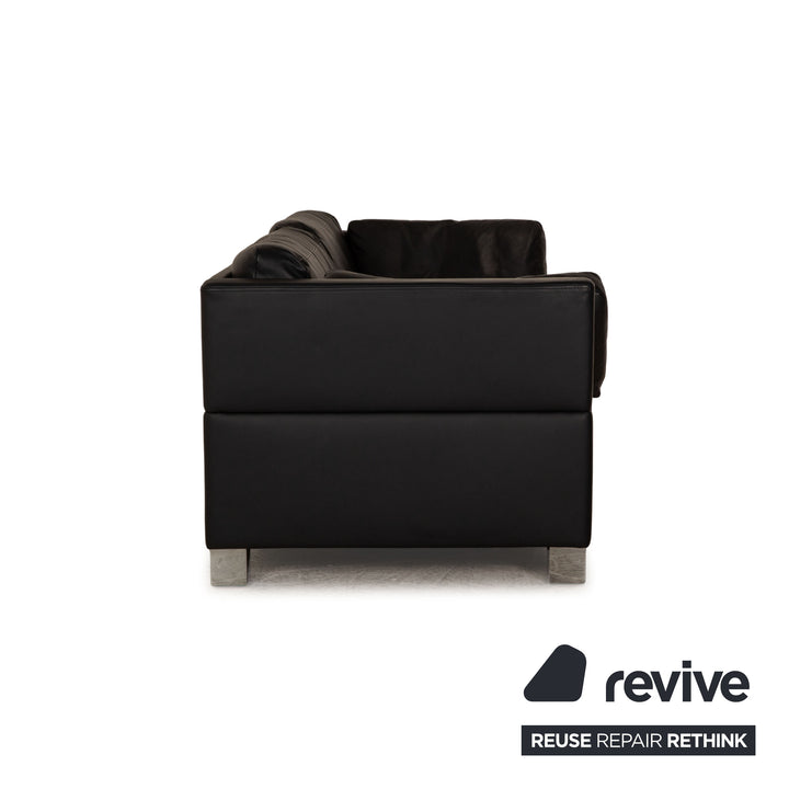 Brühl Carrée Leder Dreisitzer Dunkelblau Blau Sofa Couch