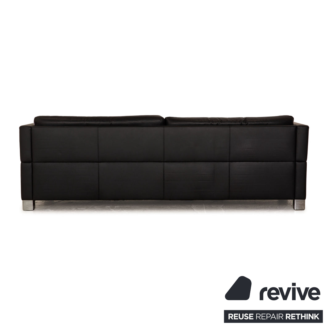 Brühl Carrée Leder Dreisitzer Dunkelblau Blau Sofa Couch