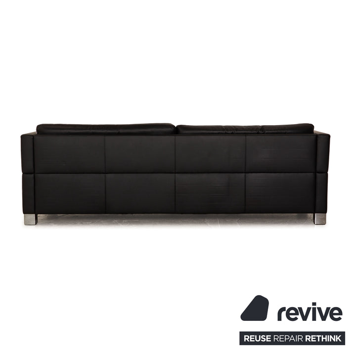 Brühl Carrée Leder Dreisitzer Dunkelblau Blau Sofa Couch