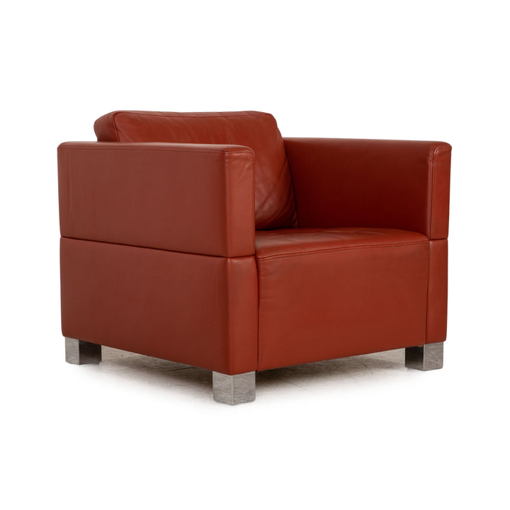 Brühl Carrée Leder Sessel Orange