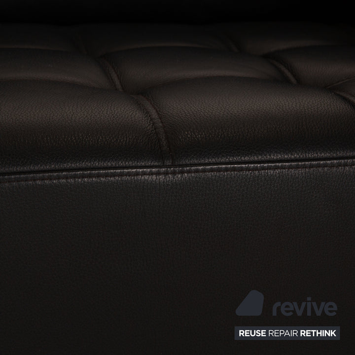 Brühl Carrée Leder Zweisitzer Schwarz Sofa Couch