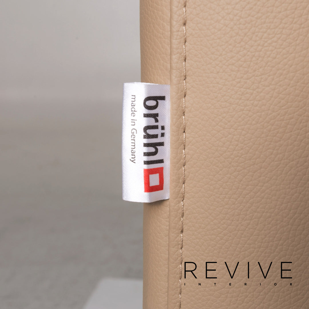 Brühl Collection Alba Leder Sofa Beige Zweisitzer Relaxfunktion Funktion Couch #13362