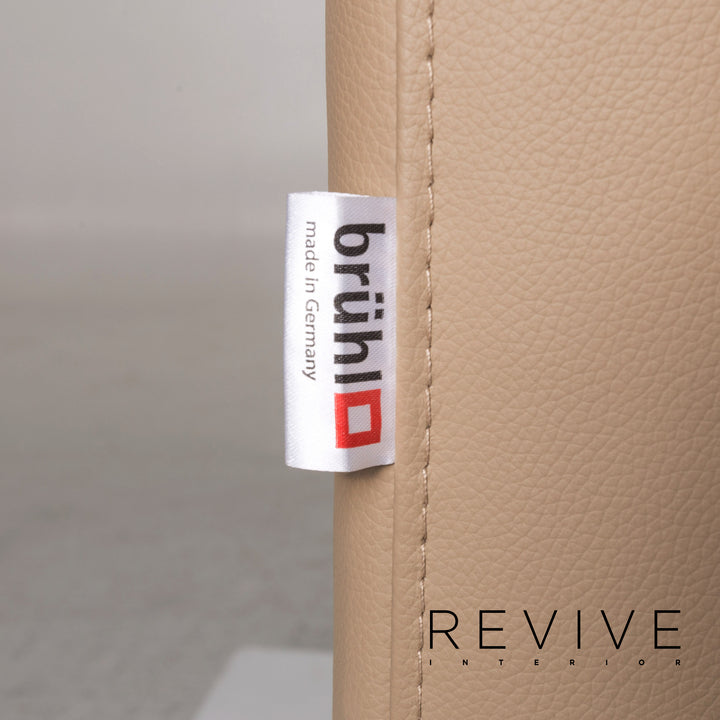 Brühl Collection Alba Leder Sofa Beige Zweisitzer Relaxfunktion Funktion Couch #13362