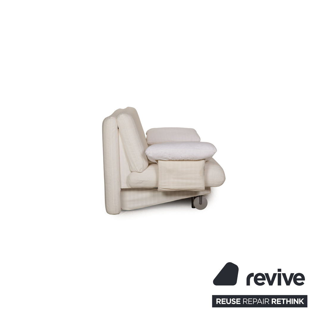 Brühl Collection Campus de Luxe Stoff Sofa Creme Zweisitzer Schlaffunktion