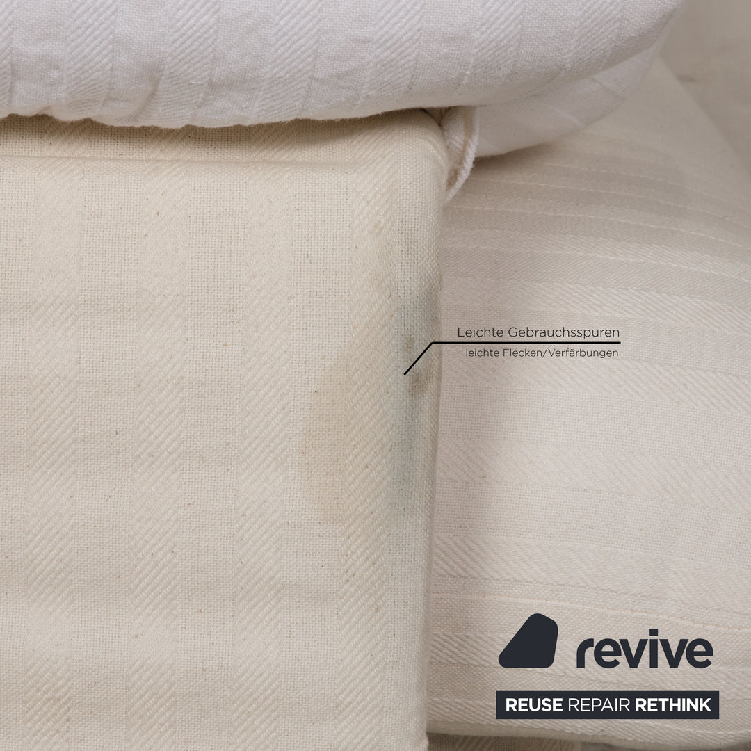 Brühl Collection Campus de Luxe Stoff Sofa Creme Zweisitzer Schlaffunktion