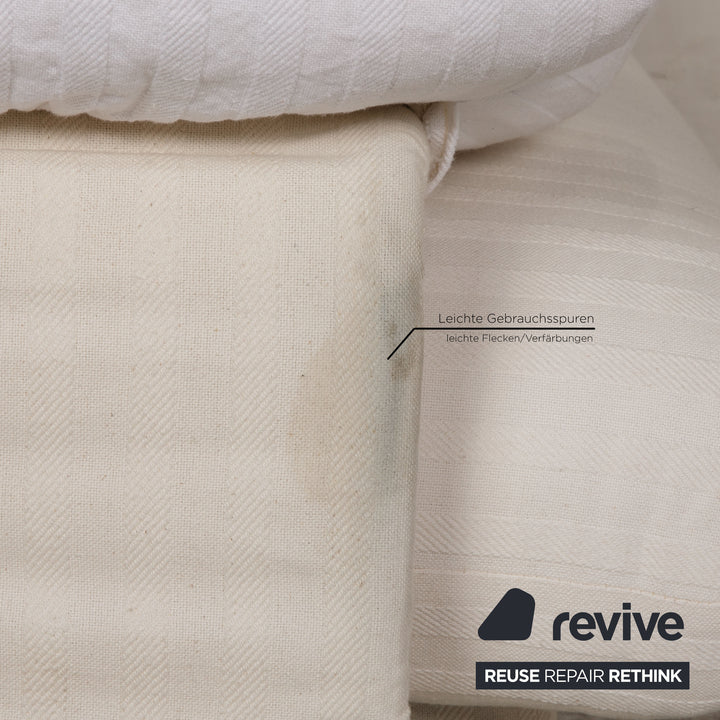 Brühl Collection Campus de Luxe Stoff Sofa Creme Zweisitzer Schlaffunktion