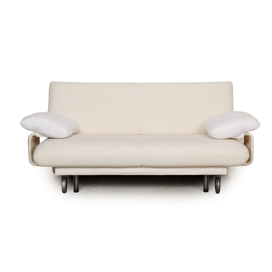 Brühl Collection Campus de Luxe Stoff Sofa Creme Zweisitzer Schlaffunktion