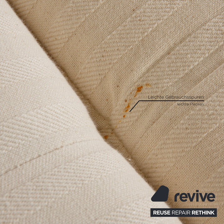 Brühl Collection Campus de Luxe Stoff Sofa Creme Zweisitzer Schlaffunktion