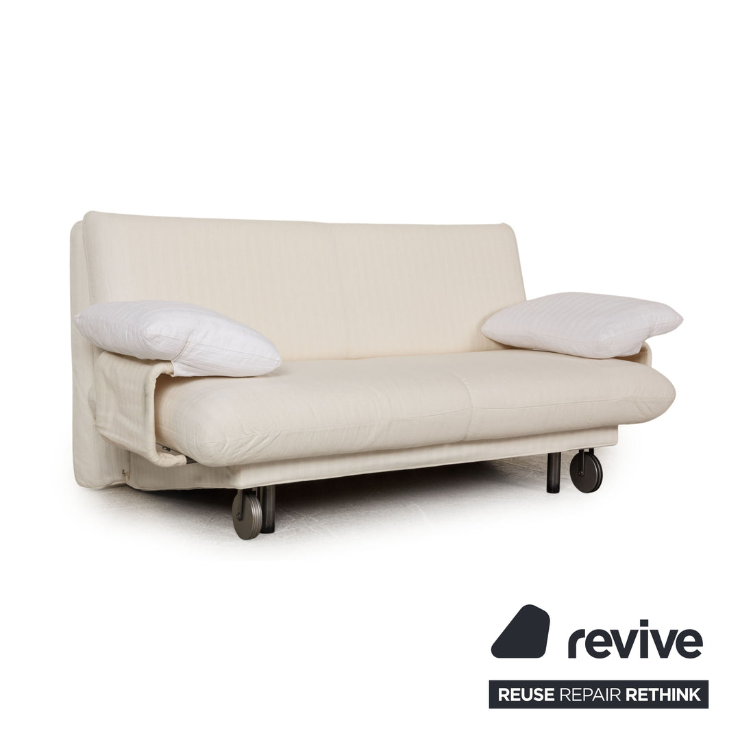 Brühl Collection Campus de Luxe Stoff Sofa Creme Zweisitzer Schlaffunktion