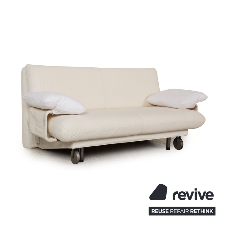 Brühl Collection Campus de Luxe Stoff Sofa Creme Zweisitzer Schlaffunktion