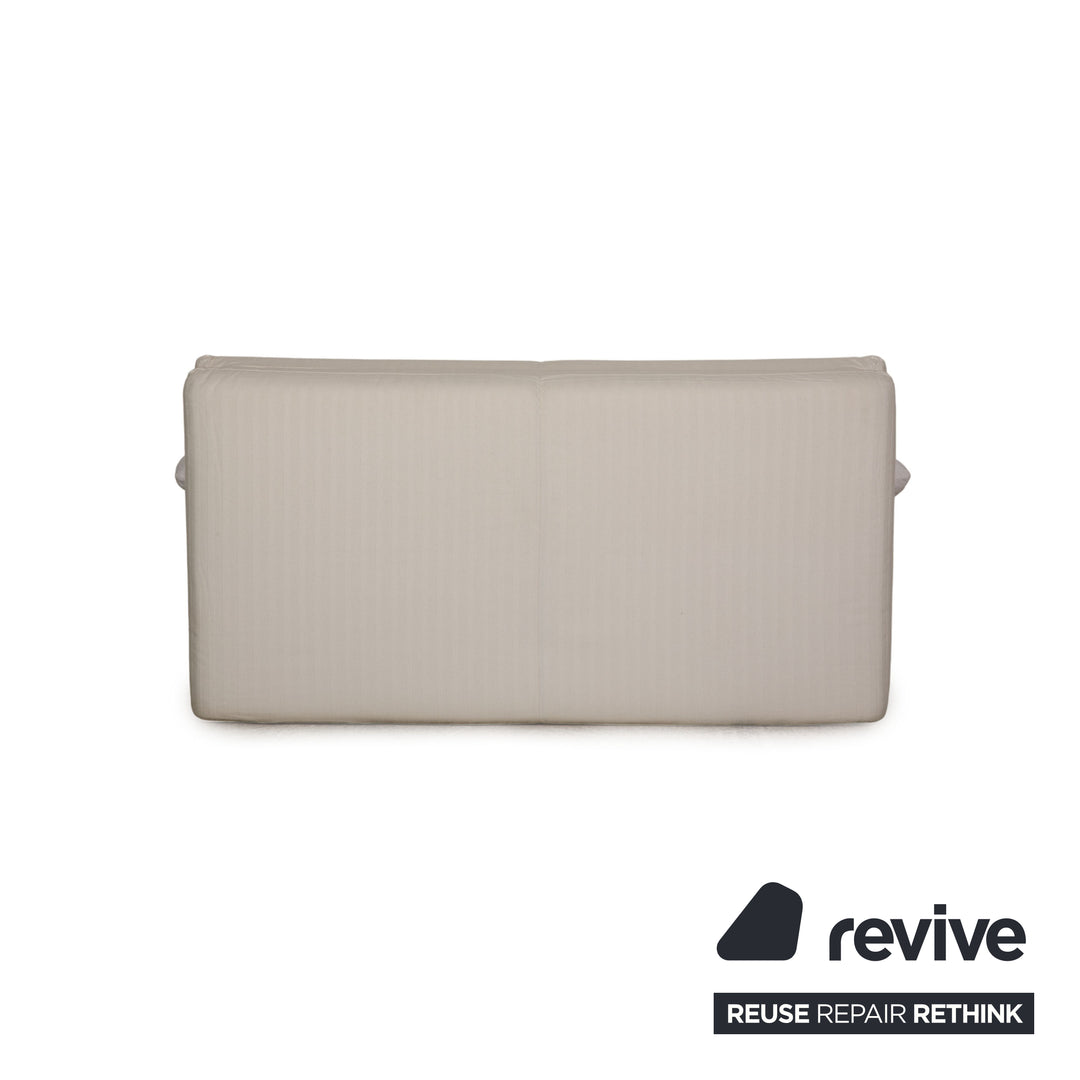 Brühl Collection Campus de Luxe Stoff Sofa Creme Zweisitzer Schlaffunktion