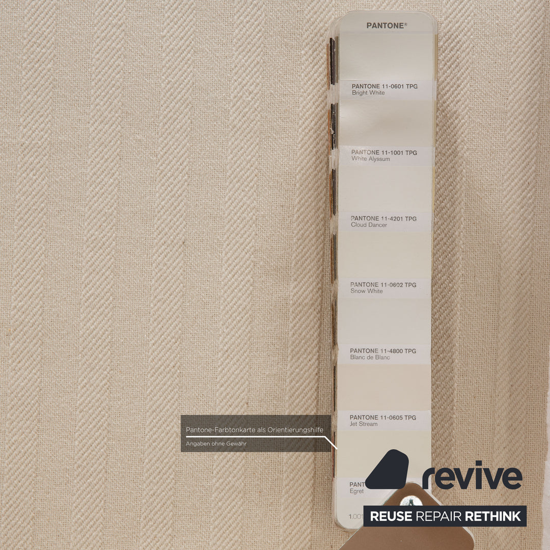 Brühl Collection Campus de Luxe Stoff Sofa Creme Zweisitzer Schlaffunktion