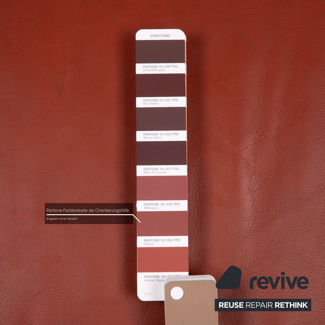 Brühl Collection Separe Leder Sofa Terrakotta Dreisitzer Funktion