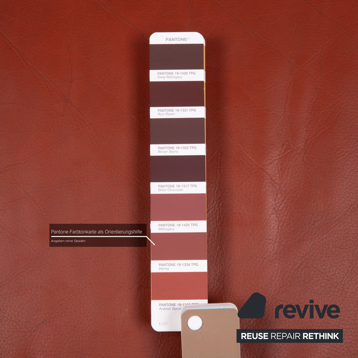 Brühl Collection Separe Leder Sofa Terrakotta Dreisitzer Funktion