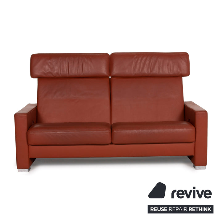 Brühl Collection Separe Leder Sofa Terrakotta Dreisitzer Funktion