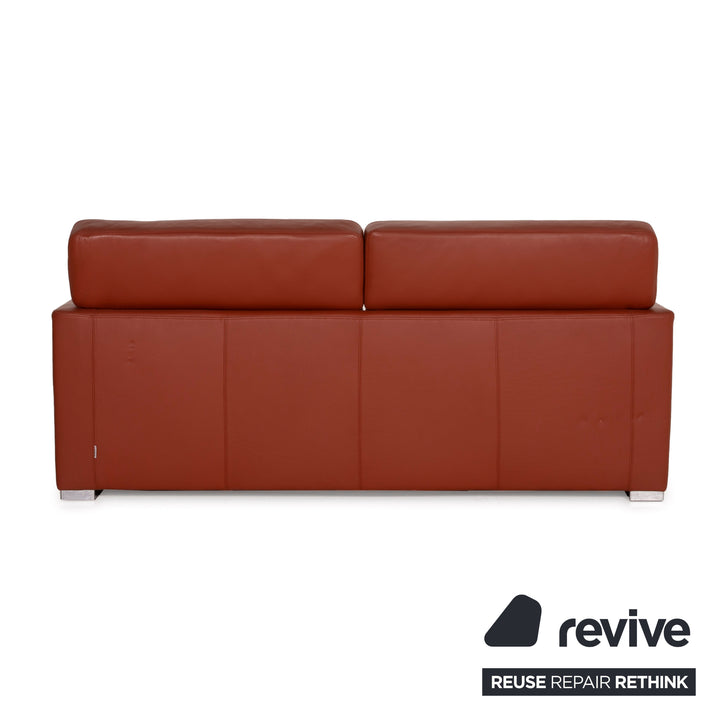 Brühl Collection Separe Leder Sofa Terrakotta Dreisitzer Funktion