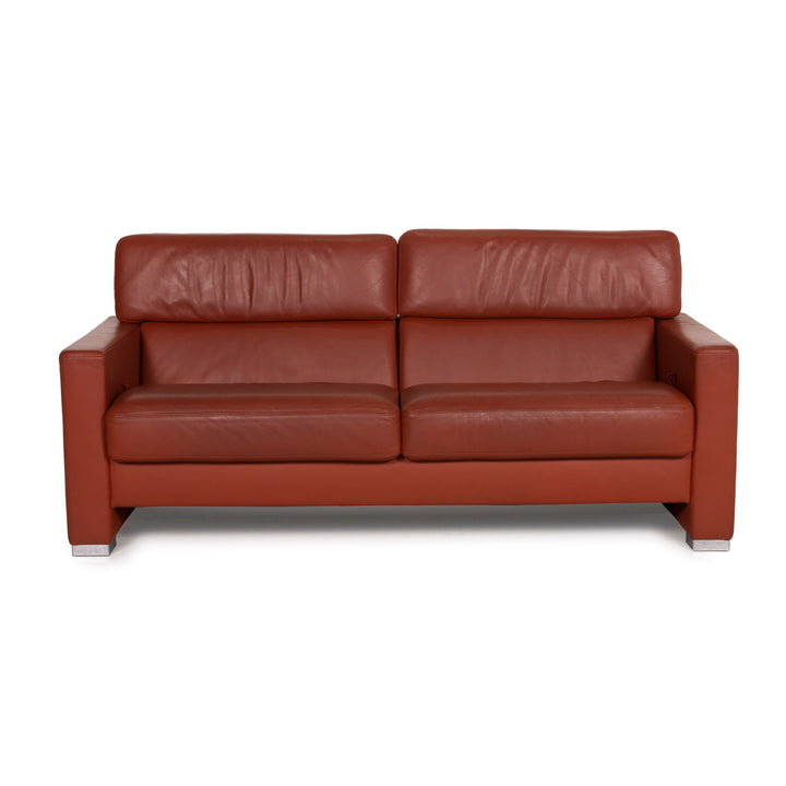 Brühl Collection Separe Leder Sofa Terrakotta Dreisitzer Funktion