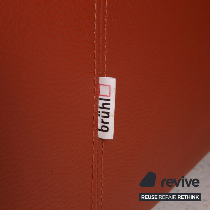 Brühl Collection Separe Leder Sofa Terrakotta Zweisitzer Funktion