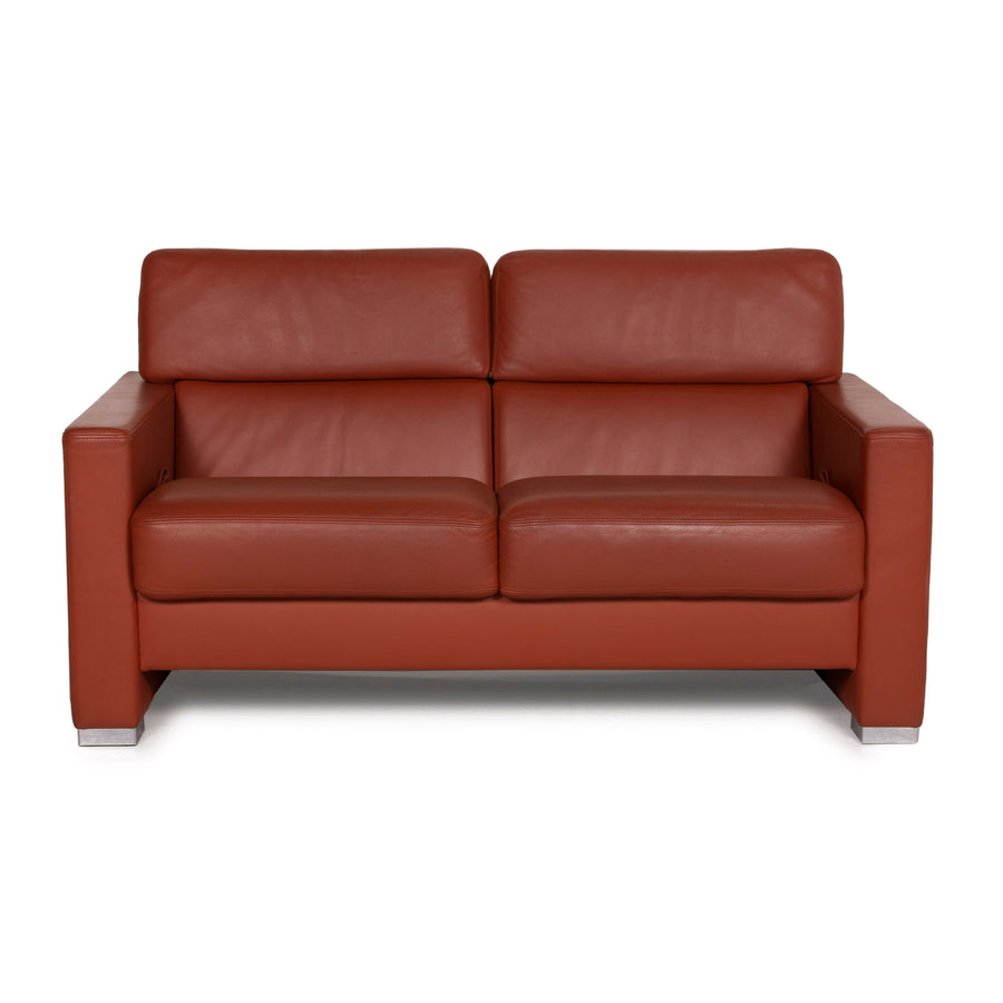 Brühl Collection Separe Leder Sofa Terrakotta Zweisitzer Funktion