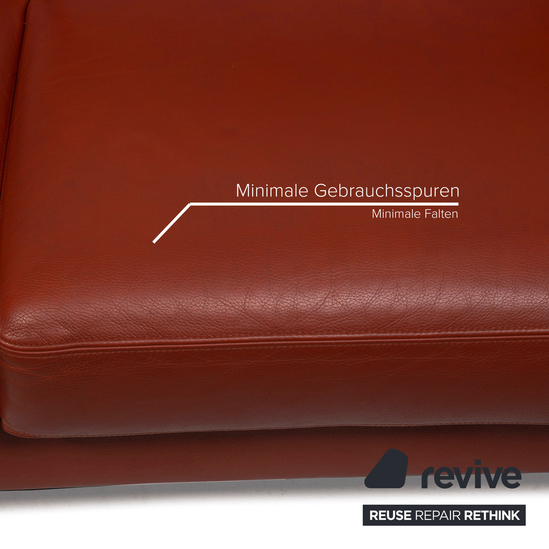 Brühl Collection Separe Leder Sofa Terrakotta Zweisitzer Funktion