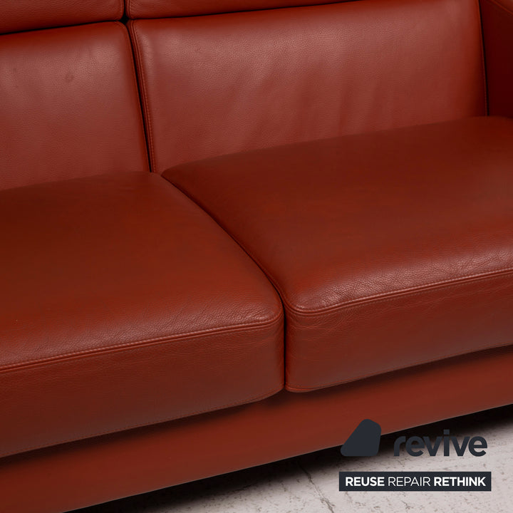 Brühl Collection Separe Leder Sofa Terrakotta Zweisitzer Funktion