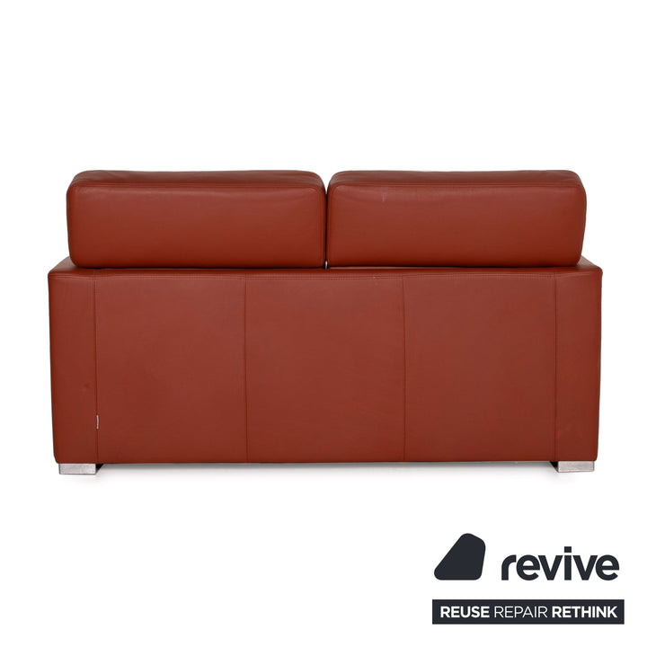 Brühl Collection Separe Leder Sofa Terrakotta Zweisitzer Funktion