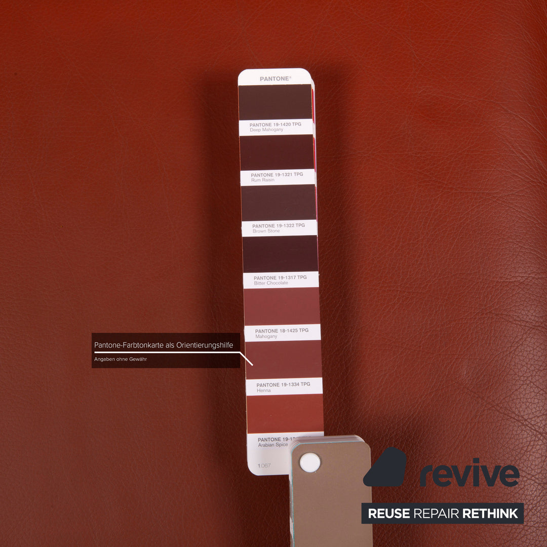 Brühl Collection Separe Leder Sofa Terrakotta Zweisitzer Funktion