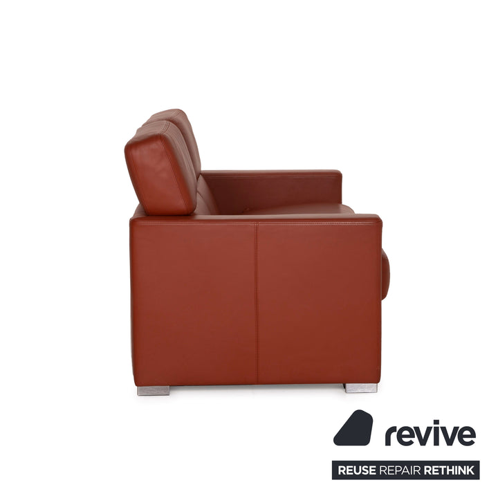 Brühl Collection Separe Leder Sofa Terrakotta Zweisitzer Funktion