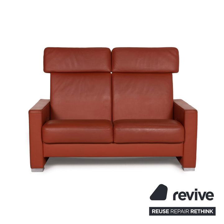 Brühl Collection Separe Leder Sofa Terrakotta Zweisitzer Funktion