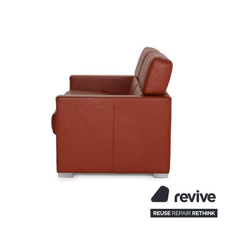 Brühl Collection Separe Leder Sofa Terrakotta Zweisitzer Funktion