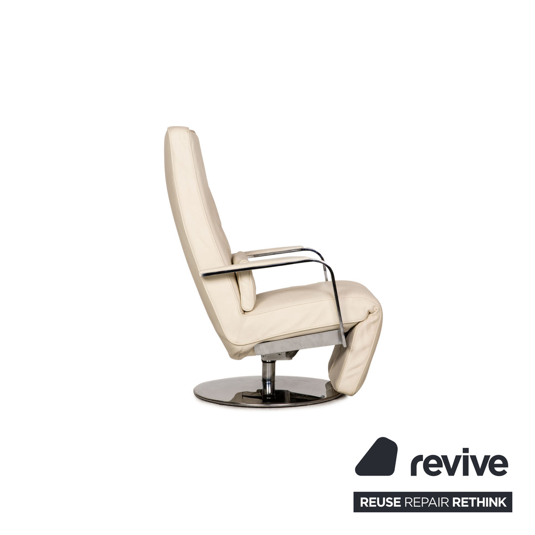 Brühl Dave Relax Leder Sessel Garnitur Creme Beige Funktion