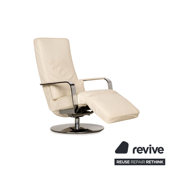 Brühl Dave Relax Sessel Leder Creme Beige Funktion