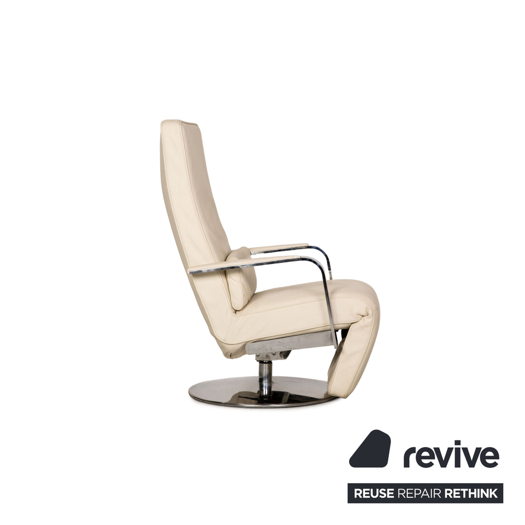 Brühl Dave Relax Sessel Leder Creme Beige Funktion
