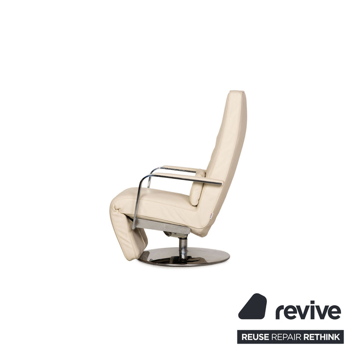 Brühl Dave Relax Sessel Leder Creme Beige Funktion